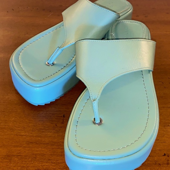 NWT ASOS DESIGN Tamari Leather Thong Flatform Sandals SZ 7 $80 - Picture 7 of 8